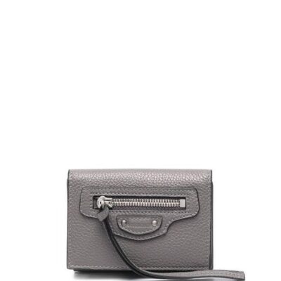 balenciaga Grey Mini Neo Classic Wallet