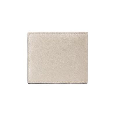 gucci White Print Leather Bi fold Wallet