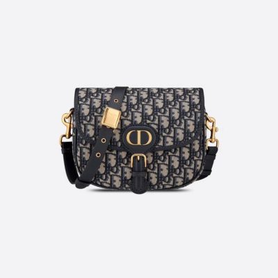 DIOR MEDIUM BOBBY BAG Blue Dior Oblique Jacquard