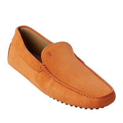 Tod’s Gommini Suede Loafer-Orange