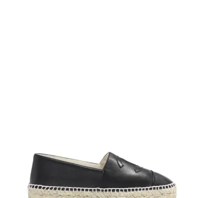 Chanel espadrilles black lambskin