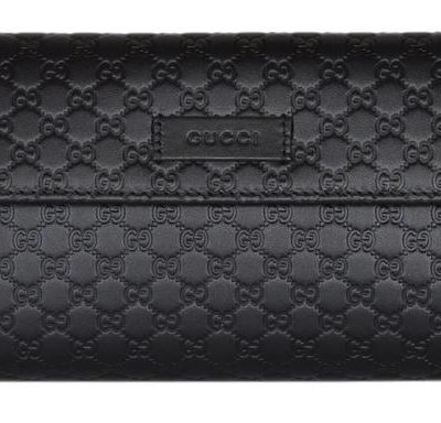 Gucci women’s leather microguccissima wallet black 449364