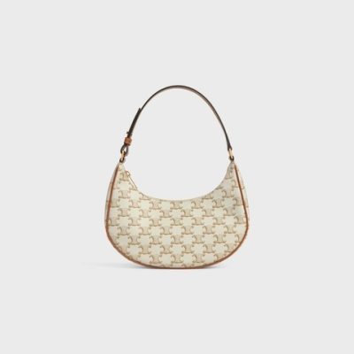 Celine Ava Bag In Triomphe Canvas And Calfskin