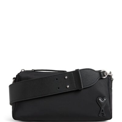 AMI Paris Canvas Marcel Messenger Bag - Image 1