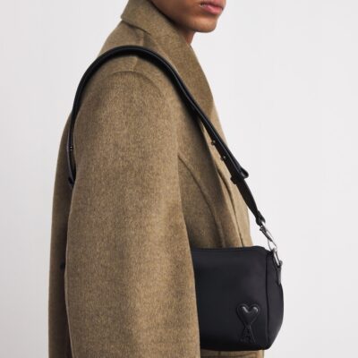 AMI Paris Canvas Marcel Messenger Bag - Image 2