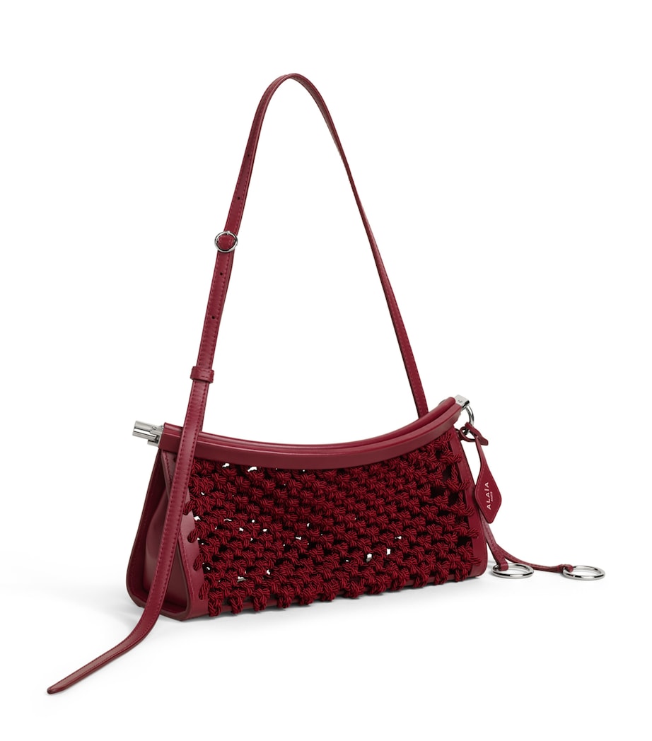 Alaïa Small Satin-Leather Le Click East West Shoulder Bag - Image 2