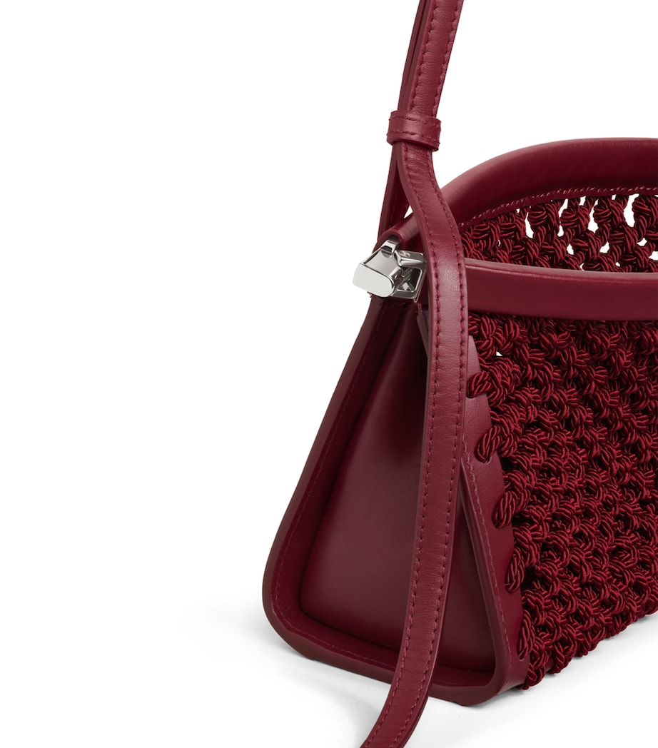 Alaïa Small Satin-Leather Le Click East West Shoulder Bag - Image 3