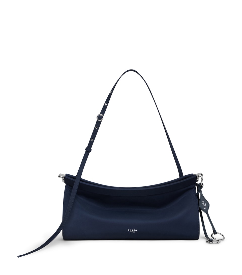 Alaïa Small Satin-Leather Le Click East West Shoulder Bag - Image 4