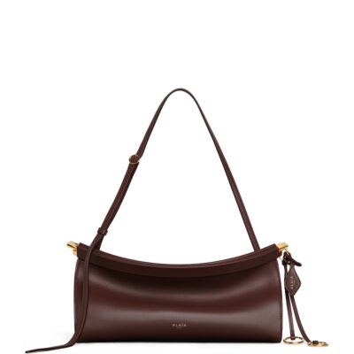 Alaïa Small Satin-Leather Le Click East West Shoulder Bag - Image 5
