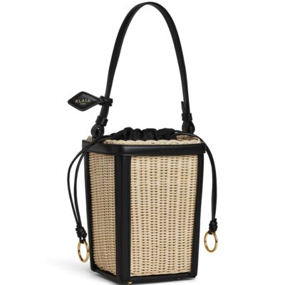 Alaïa Small Wicker Bucket Bag - Image 2