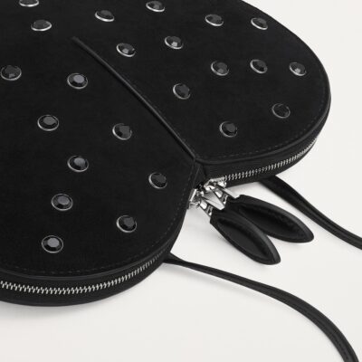 Alaïa Suede Embellished Le Coeur Shoulder Bag - Image 4