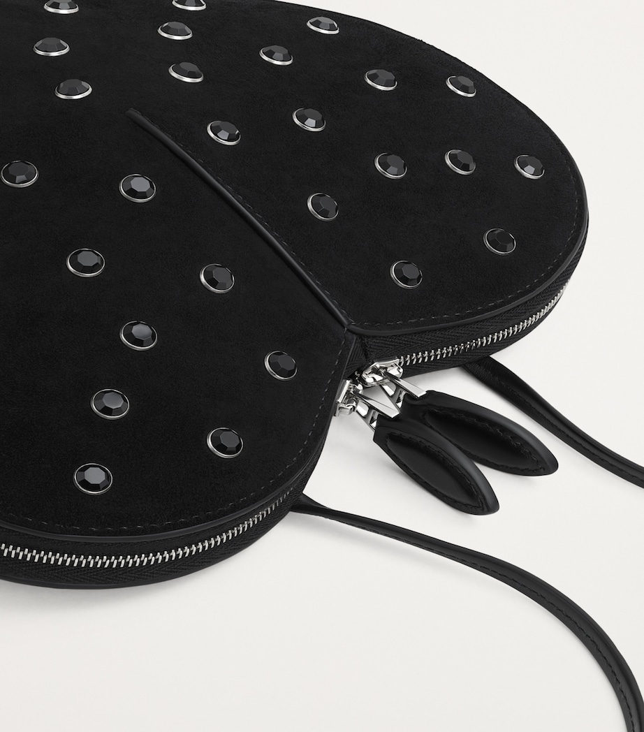 Alaïa Suede Embellished Le Coeur Shoulder Bag - Image 4