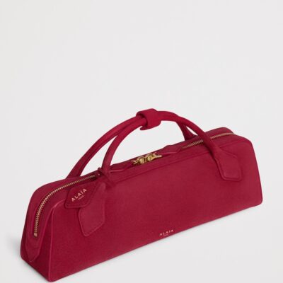 Alaïa Suede Le Teckel Clutch Bag - Image 2