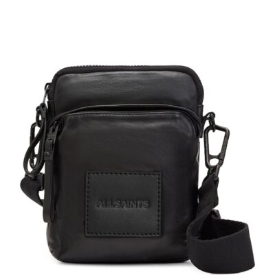 AllSaints Leather Falcon Cross-Body Bag - Image 1