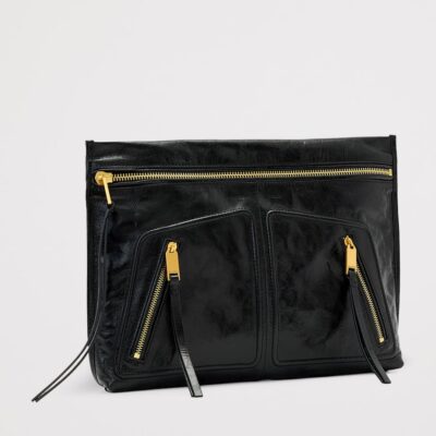 AllSaints Leather Jean Rey Pouch - Image 2