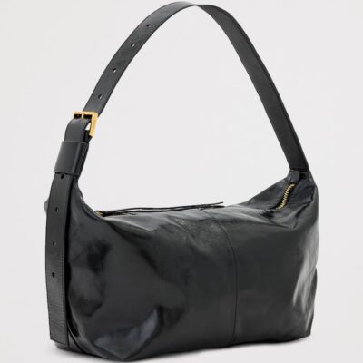 AllSaints Leather Jean Rey Shoulder Bag - Image 3