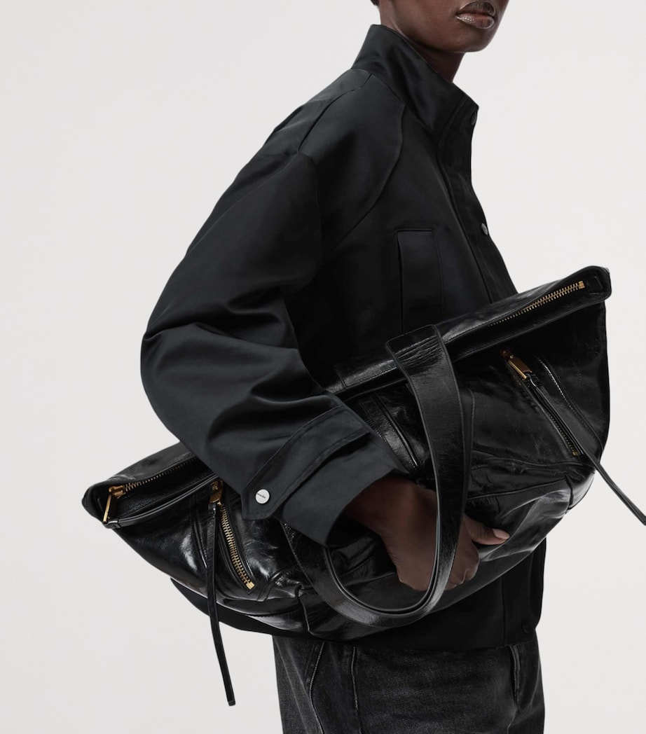 AllSaints Leather Jean Rey Tote Bag - Image 2