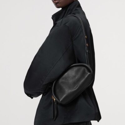 AllSaints Leather Rosalie Arc Cross-Body Bag - Image 2