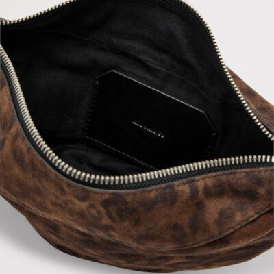 AllSaints Micro Suede Luna Leppo Shoulder Bag - Image 4