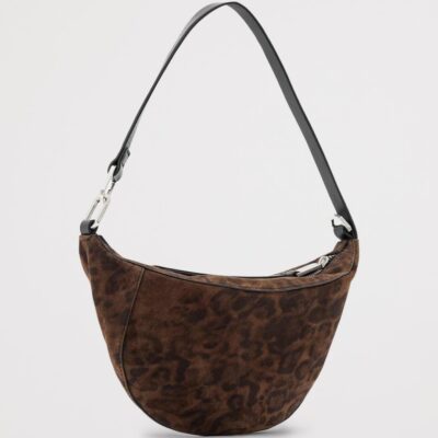 AllSaints Micro Suede Luna Leppo Shoulder Bag - Image 5