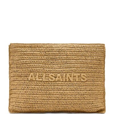 AllSaints Raffia Bettina Clutch Bag - Image 1