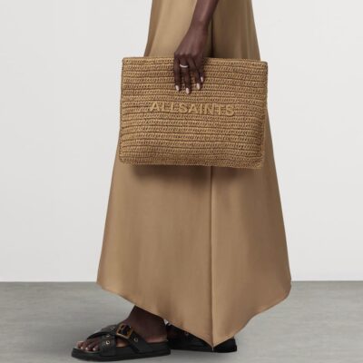 AllSaints Raffia Bettina Clutch Bag - Image 2