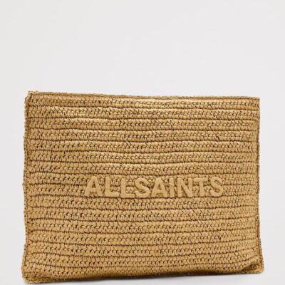 AllSaints Raffia Bettina Clutch Bag - Image 3