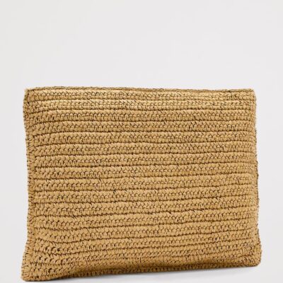AllSaints Raffia Bettina Clutch Bag - Image 4