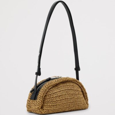 AllSaints Raffia Rosalie Cross-Body Bag - Image 4