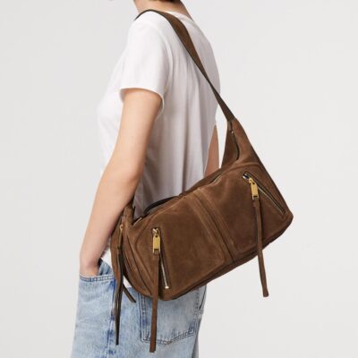 AllSaints Suede Jean Rey Shoulder Bag - Image 2
