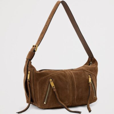 AllSaints Suede Jean Rey Shoulder Bag - Image 3