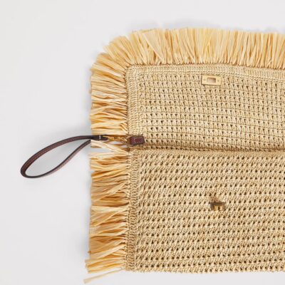 Anya Hindmarch Oversized Raffia Clutch Bag - Image 5