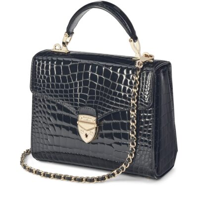 Aspinal Of London Black Leather Mayfair Top - Image 1