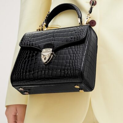 Aspinal Of London Black Leather Mayfair Top - Image 2