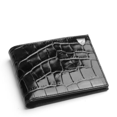 Aspinal Of London Croc-Embossed Leather Bifold Wallet - Image 1