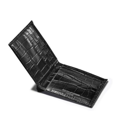 Aspinal Of London Croc-Embossed Leather Bifold Wallet - Image 2