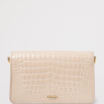Aspinal Of London Croc-Embossed Leather Eliza Clutch Bag - Image 3