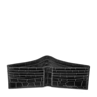 Aspinal Of London Croc-Embossed Leather Bifold Wallet - Image 3