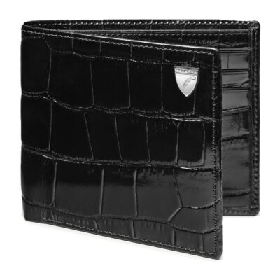 Aspinal Of London Croc-Embossed Leather Bifold Wallet - Image 4