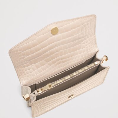 Aspinal Of London Croc-Embossed Leather Eliza Clutch Bag - Image 5