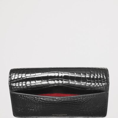 Aspinal Of London Croc-Embossed Leather Mayfair 2 Clutch Bag - Image 5