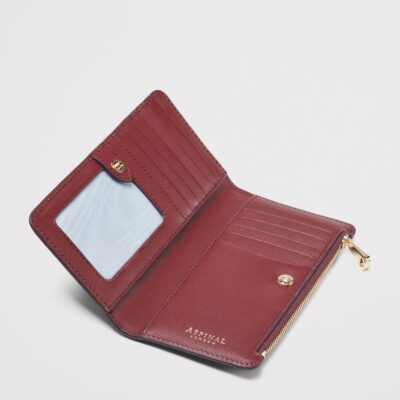 Aspinal Of London Large Leather Croc-Embossed Mayfair Purse - Image 3