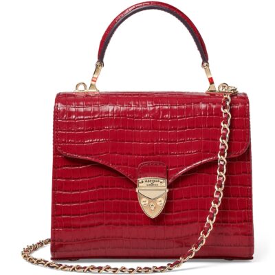 Aspinal Of London Large Leather Croc-Embossed Mayfair Purse - Image 4