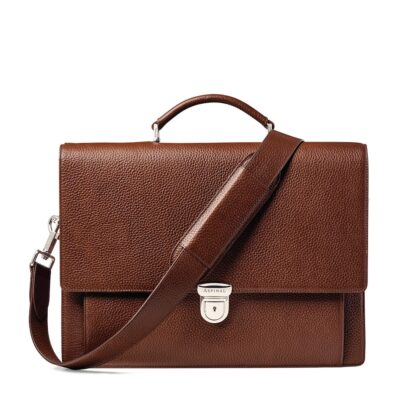 Aspinal Of London Leather City Laptop Briefcase - Image 1