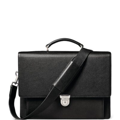 Aspinal Of London Leather City Laptop Briefcase - Image 1