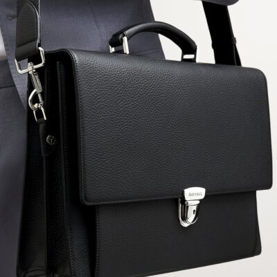 Aspinal Of London Leather City Laptop Briefcase - Image 2