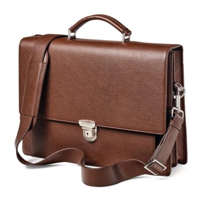Aspinal Of London Leather City Laptop Briefcase - Image 3