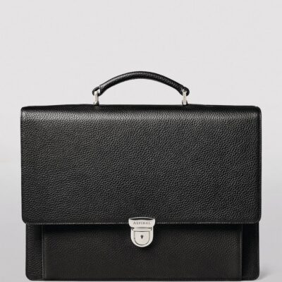 Aspinal Of London Leather City Laptop Briefcase - Image 4