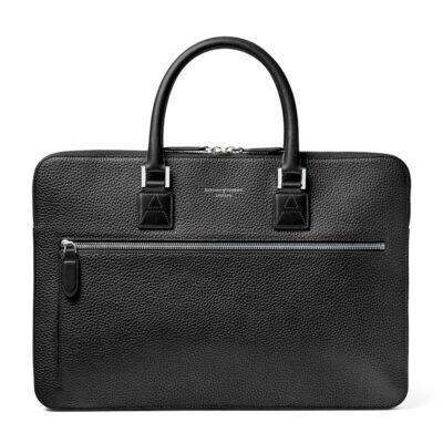 Aspinal Of London Leather Connaught Briefcase - Image 1