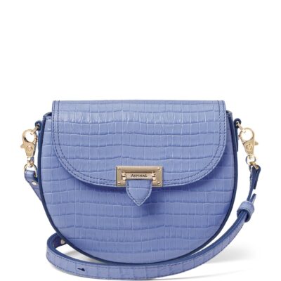 Aspinal Of London Leather Croc-Embossed Portobello Cross-Body Bag - Image 1